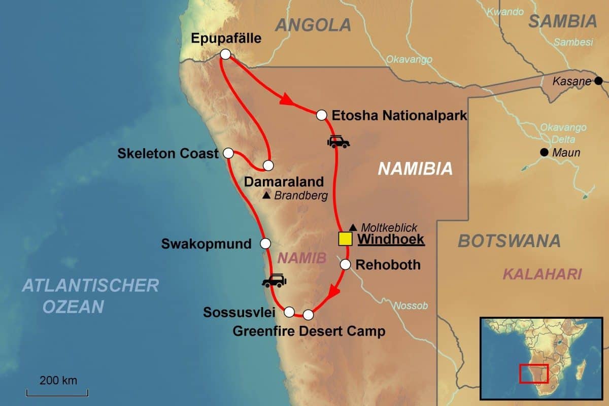 safari namibia gruppenreise