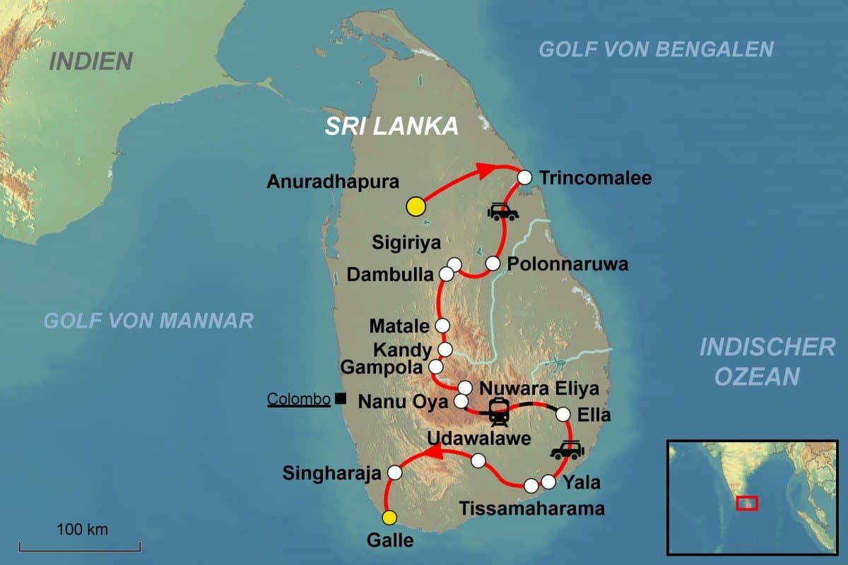 Sri Lanka Rundreise - Weltkulturerbe - Jet Reisen AG - Privatrundreise